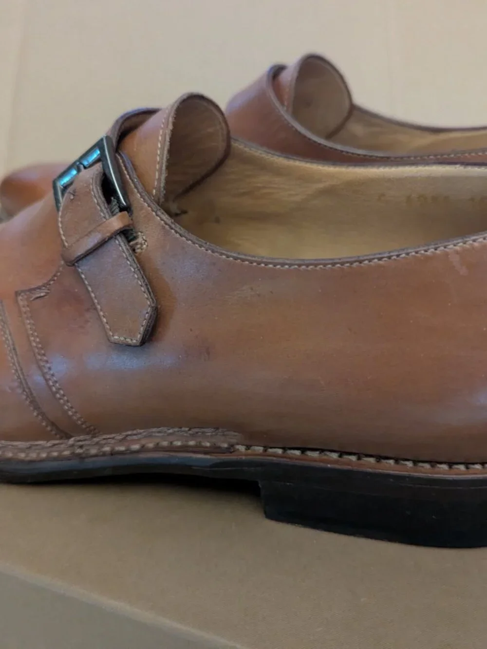 Roberto Biagini Italian Mens Strap Dress Shoes Size 10